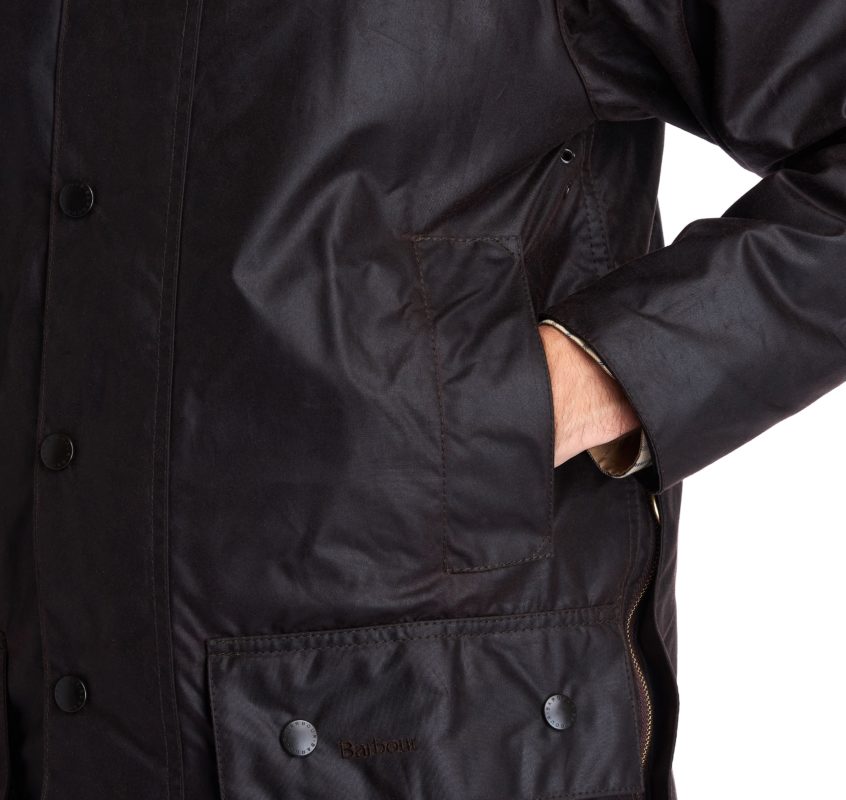 Veste Parka De Chasse 3/4 En Toile De Coton Cirée Verte - Taille L - Made In England - Occasion Très Bon état