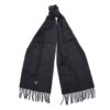 BARBOUR PLAIN LAMBSWOOL SCARF CHARCOAL GREY (1)