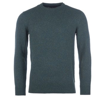 BARBOUR PULL COL ROND DK AQUA