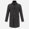 HERNO DIAGONAL WOOL COAT ANTHRACITE Manteau en laine Anthracite - Herno