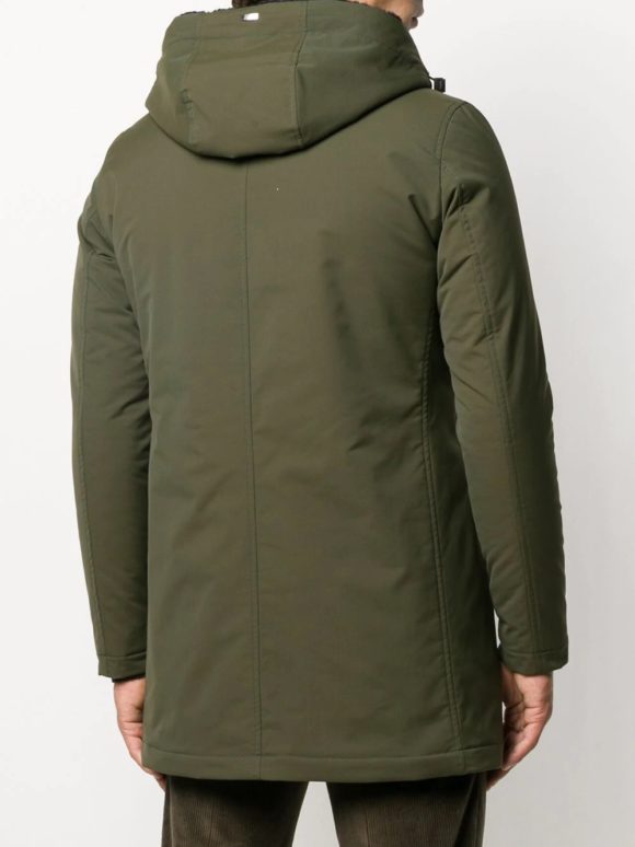 HERNO MANTEAU COURT A CAPUCHE KAKI