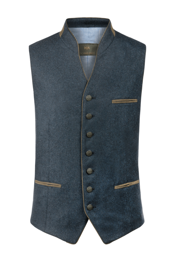 SCHNEIDERS GILET SANS MANCHES EN LAINE FINITIONS AMARETTA NAVY