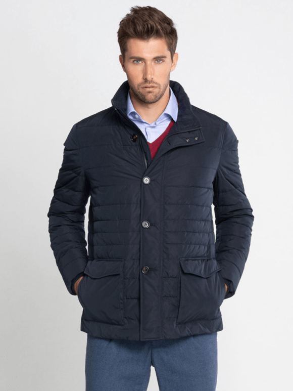 SCHNEIDERS PARKA MATELASSE COL FOURRURE AMOVIBLE NAVY